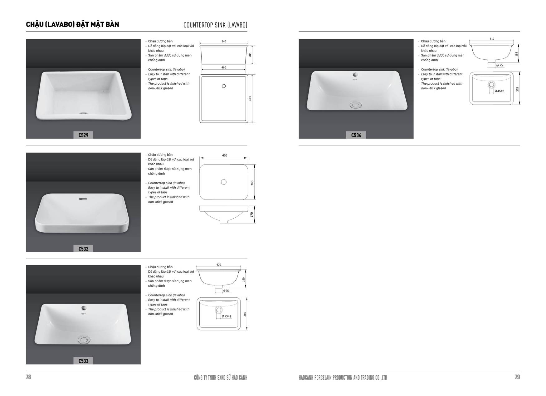 Bảng giá và Catalogue Thiết bị vệ sinh Hảo Cảnh HC mới nhất 2025 /Page 40